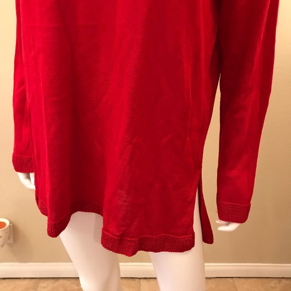 Apt 9 Red Tango Tunic Sweater With Infinity Scarf NEW Womens Plus Size 0X 14W - Picture 9 of 13